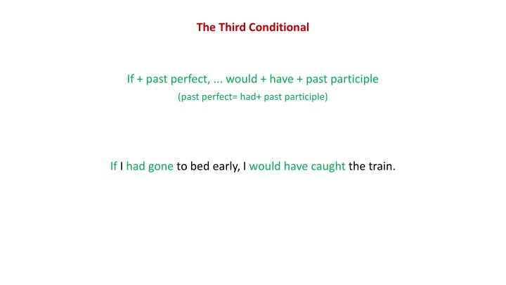 the third conditional