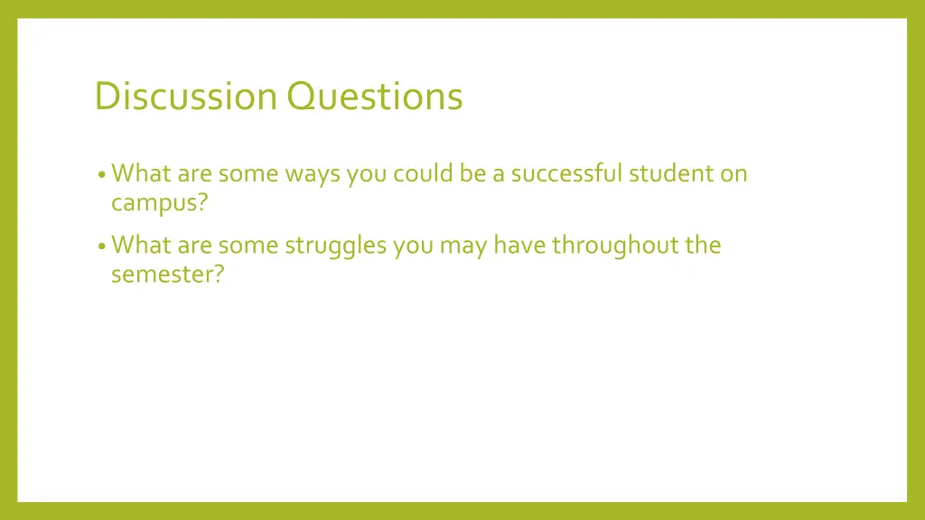 discussion questions