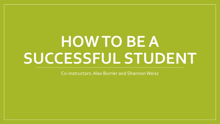 how to be a successful student