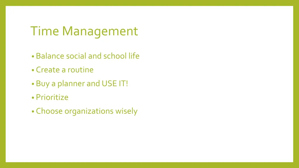 time management