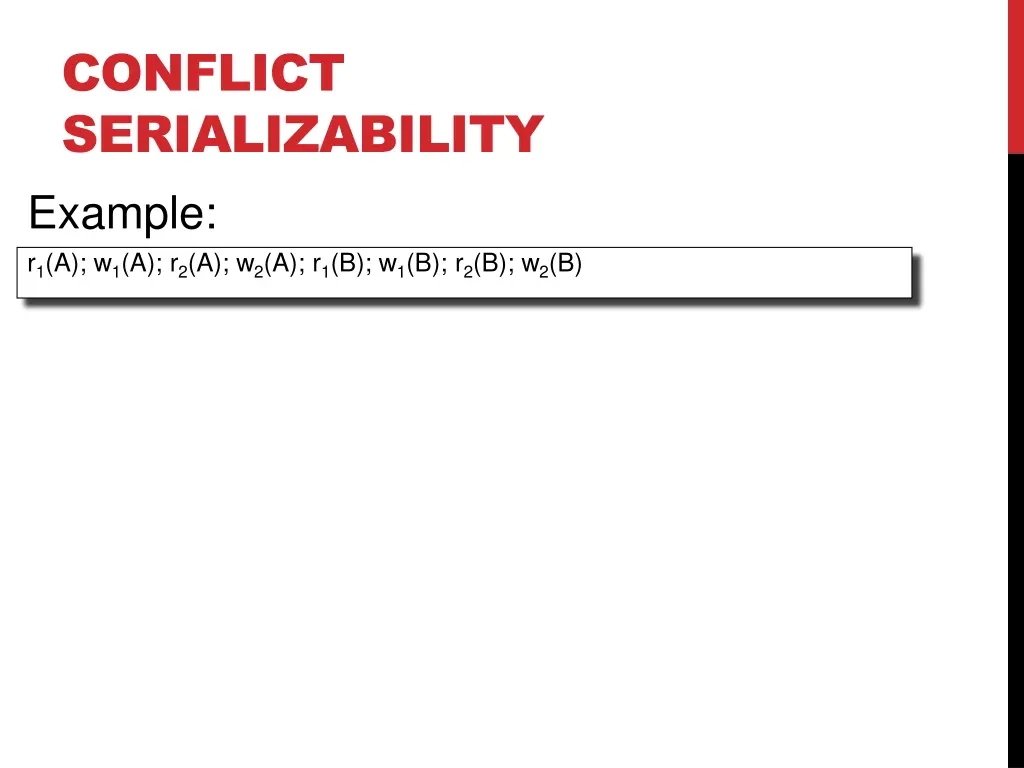 conflict serializability example