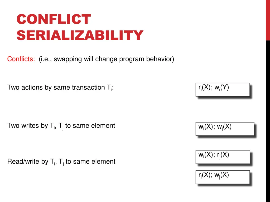 conflict serializability