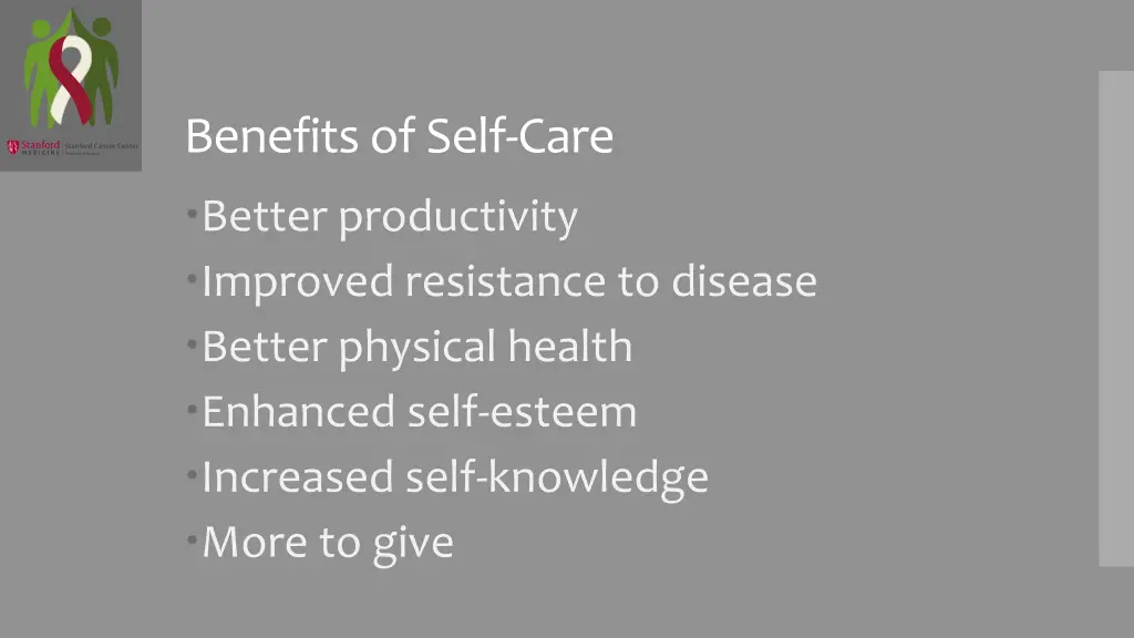 benefits of self care