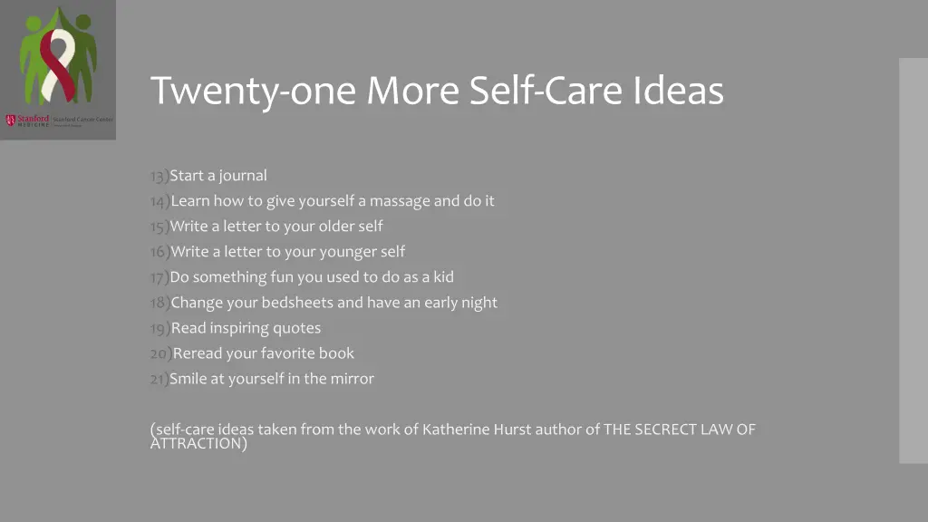 twenty one more self care ideas 1