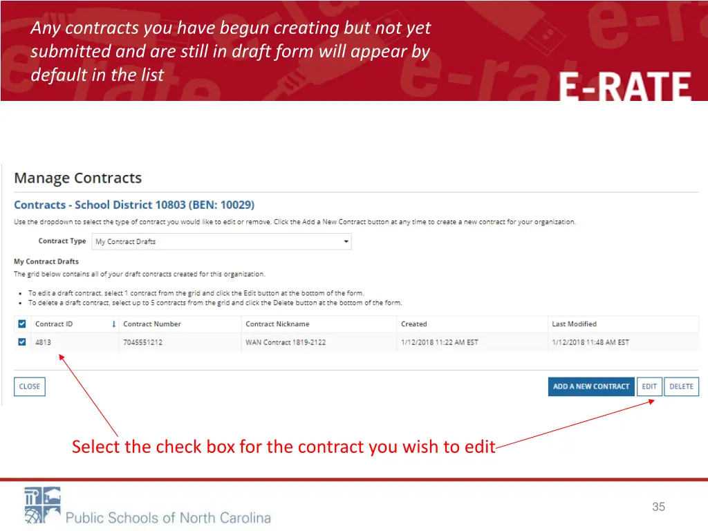 any contracts you have begun creating