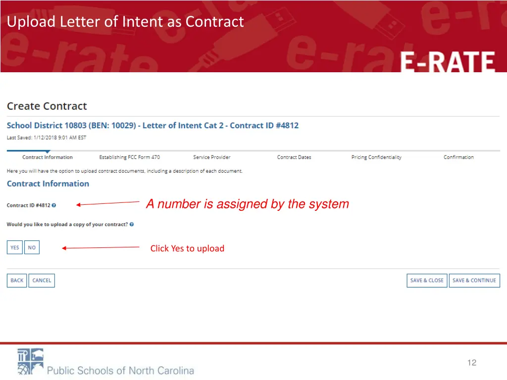 upload letter of intent as contract