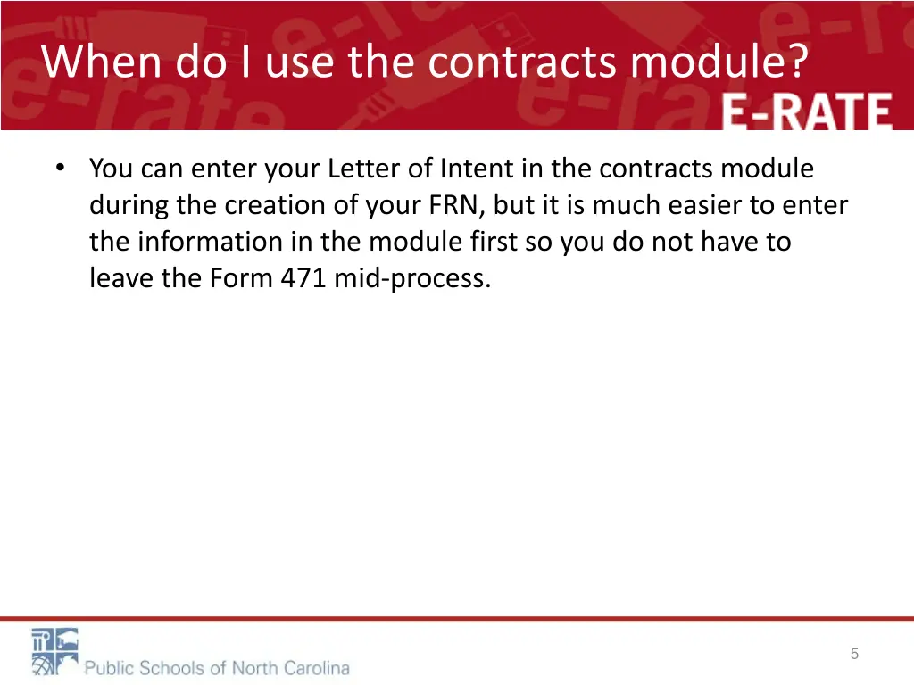 when do i use the contracts module