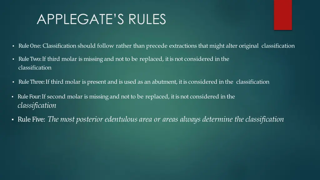 applegate s rules