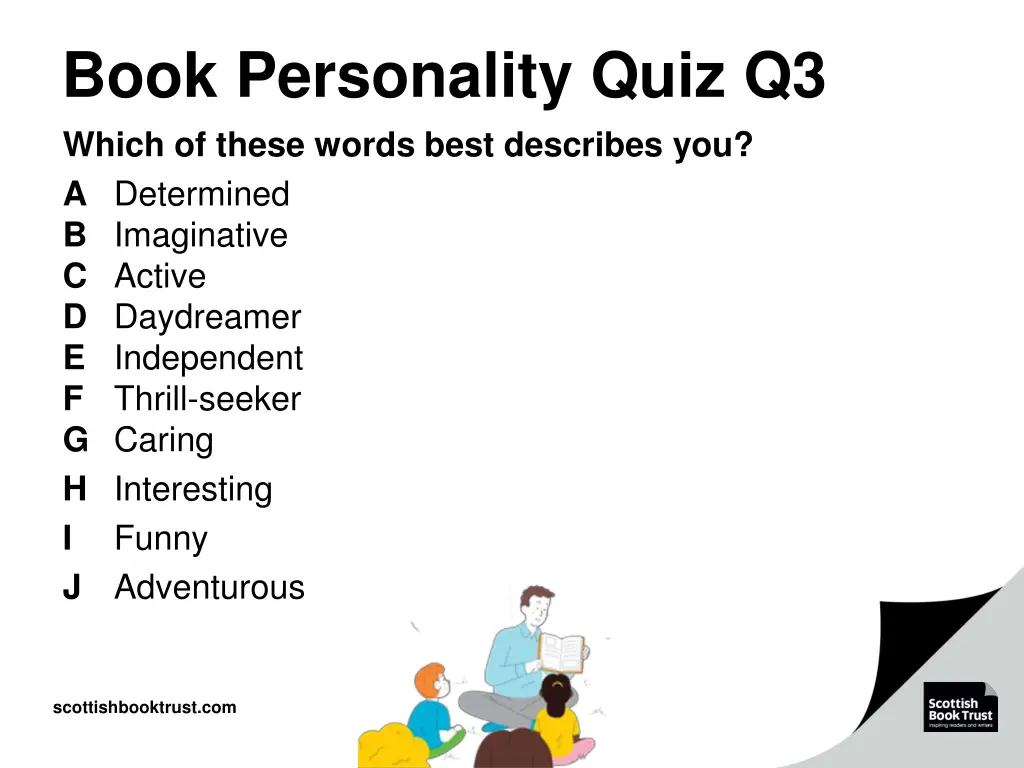 book personality quiz q3 which of these words