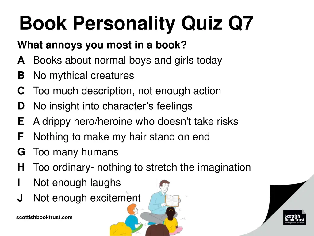 book personality quiz q7 what annoys you most