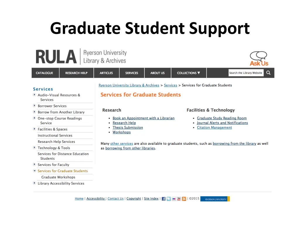 graduate student support