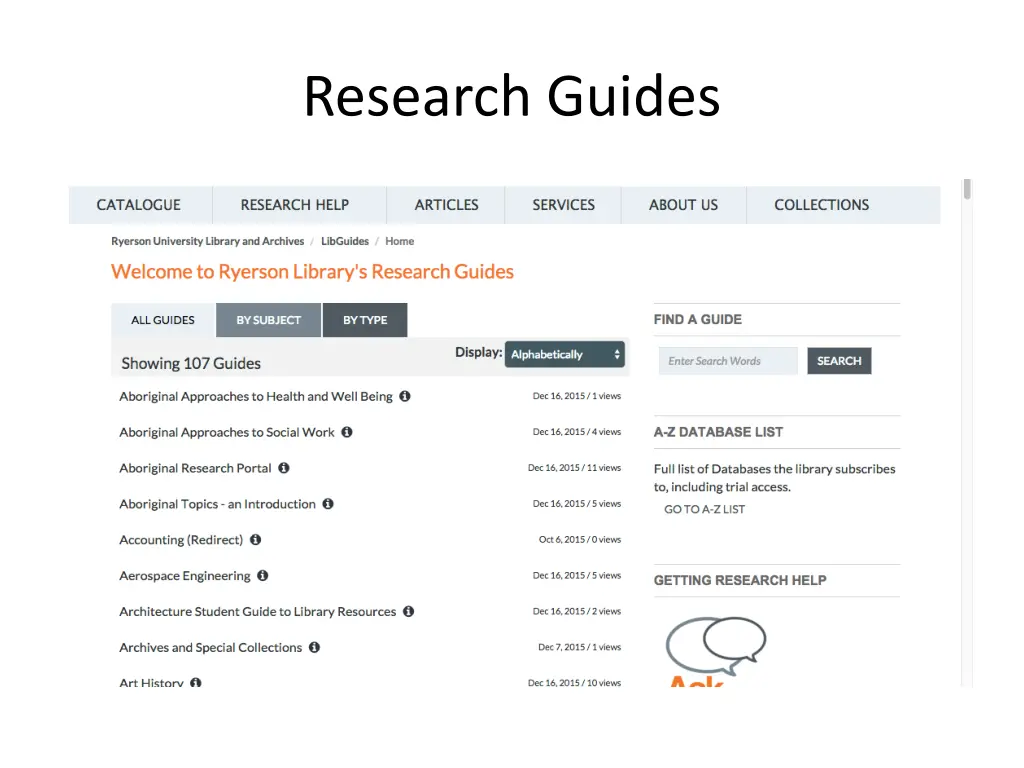research guides