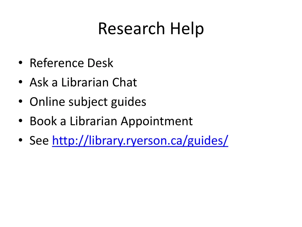 research help
