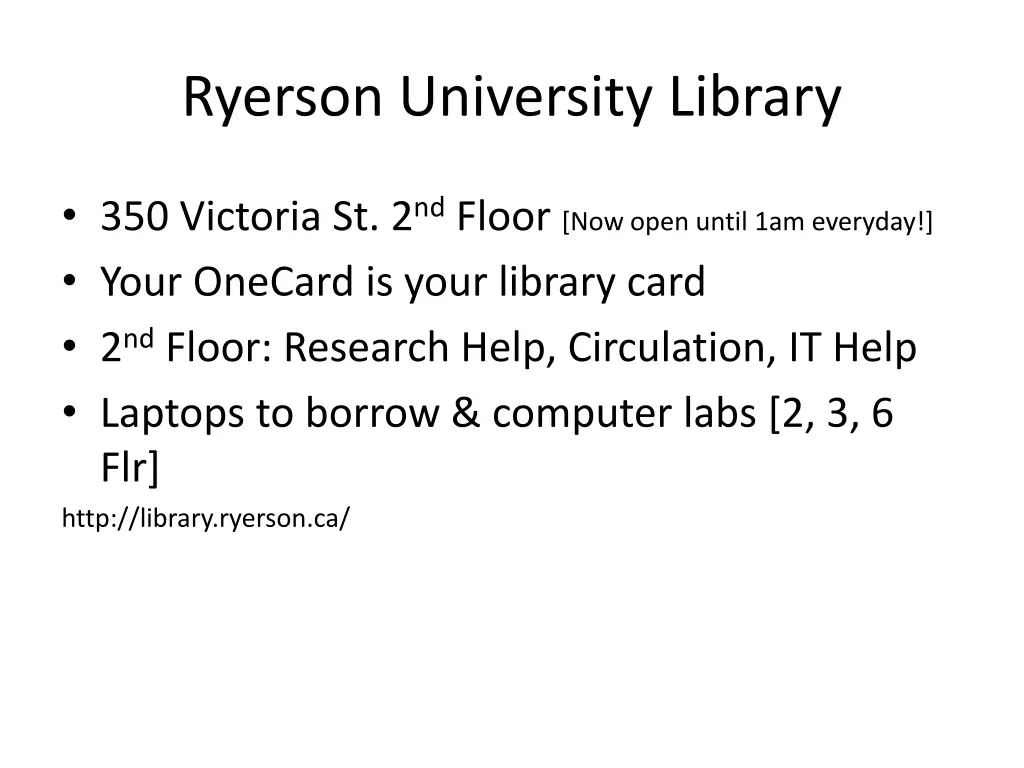 ryerson university library