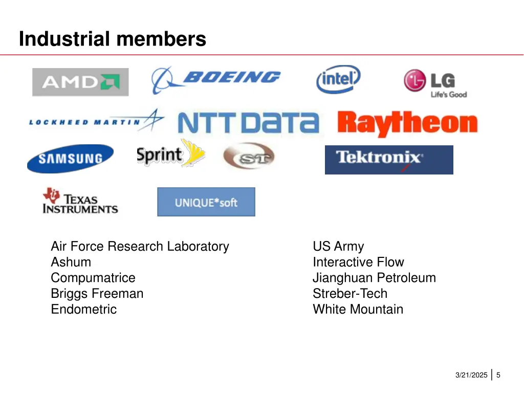 industrial members