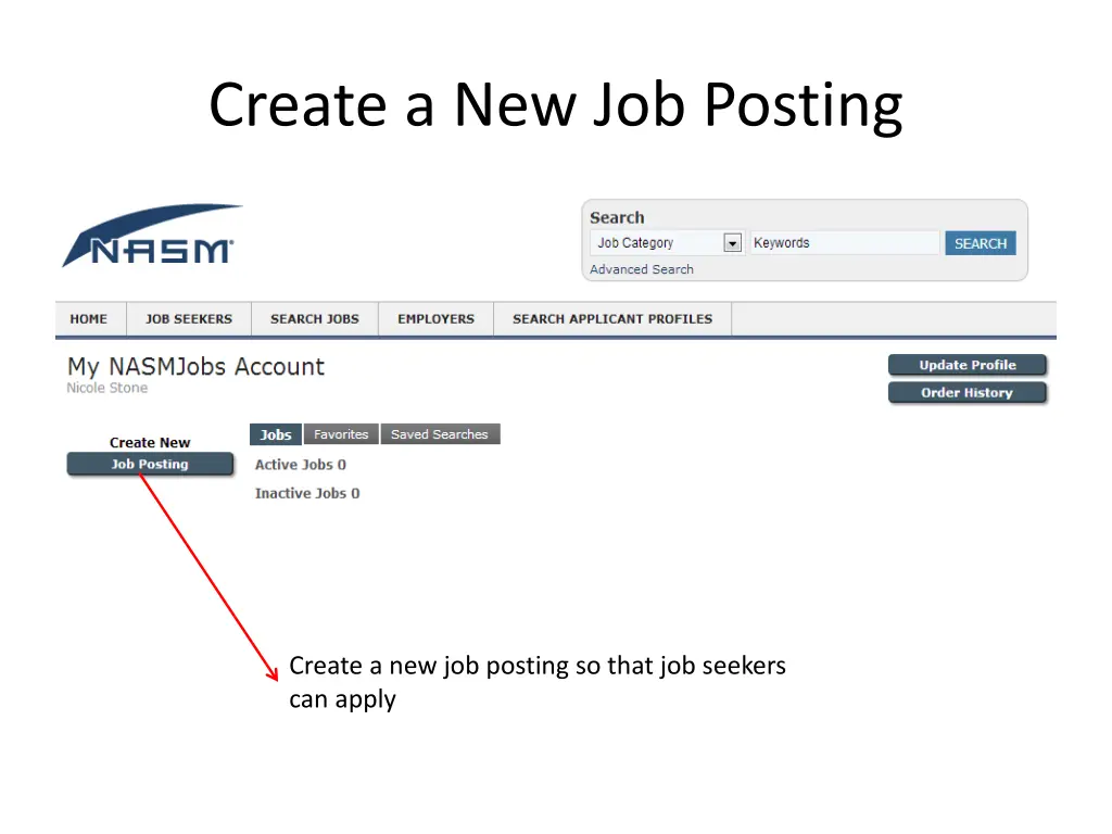create a new job posting