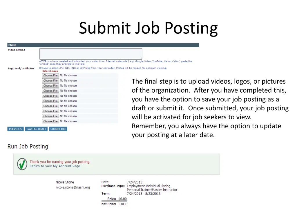 submit job posting