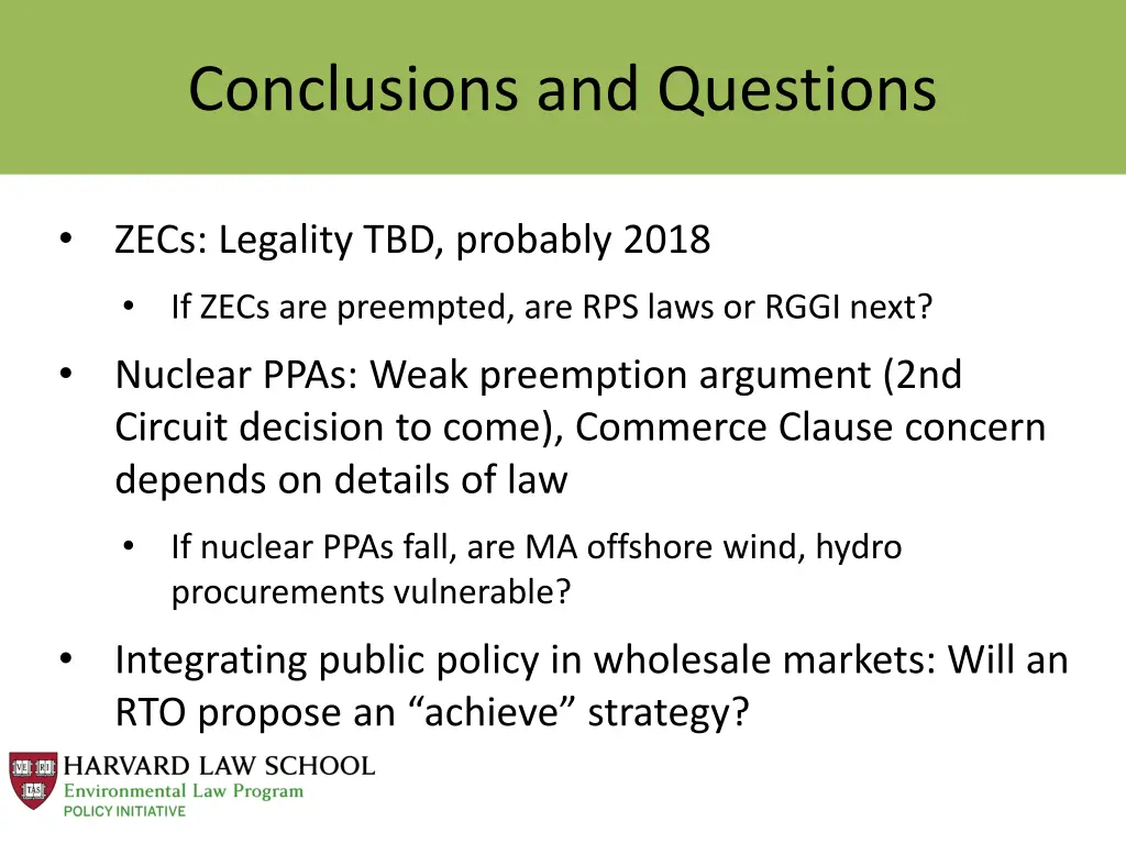 conclusions and questions