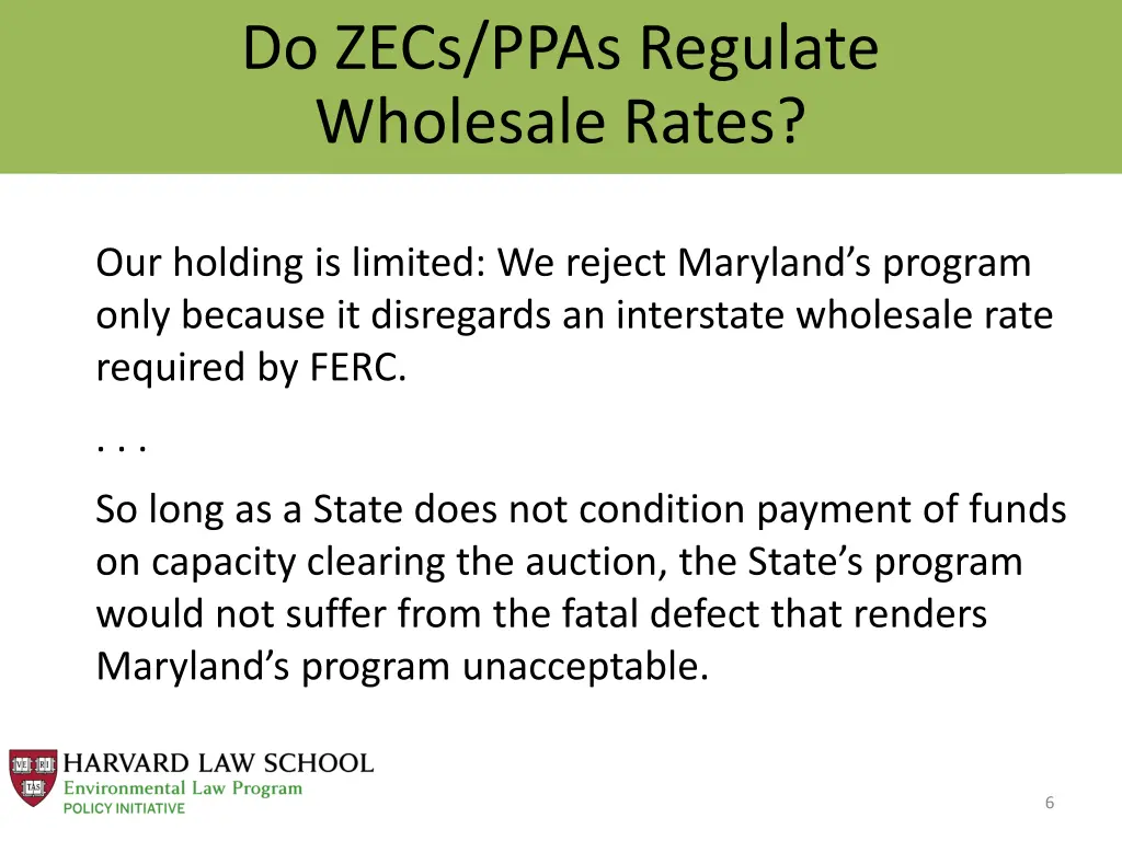 do zecs ppas regulate 1