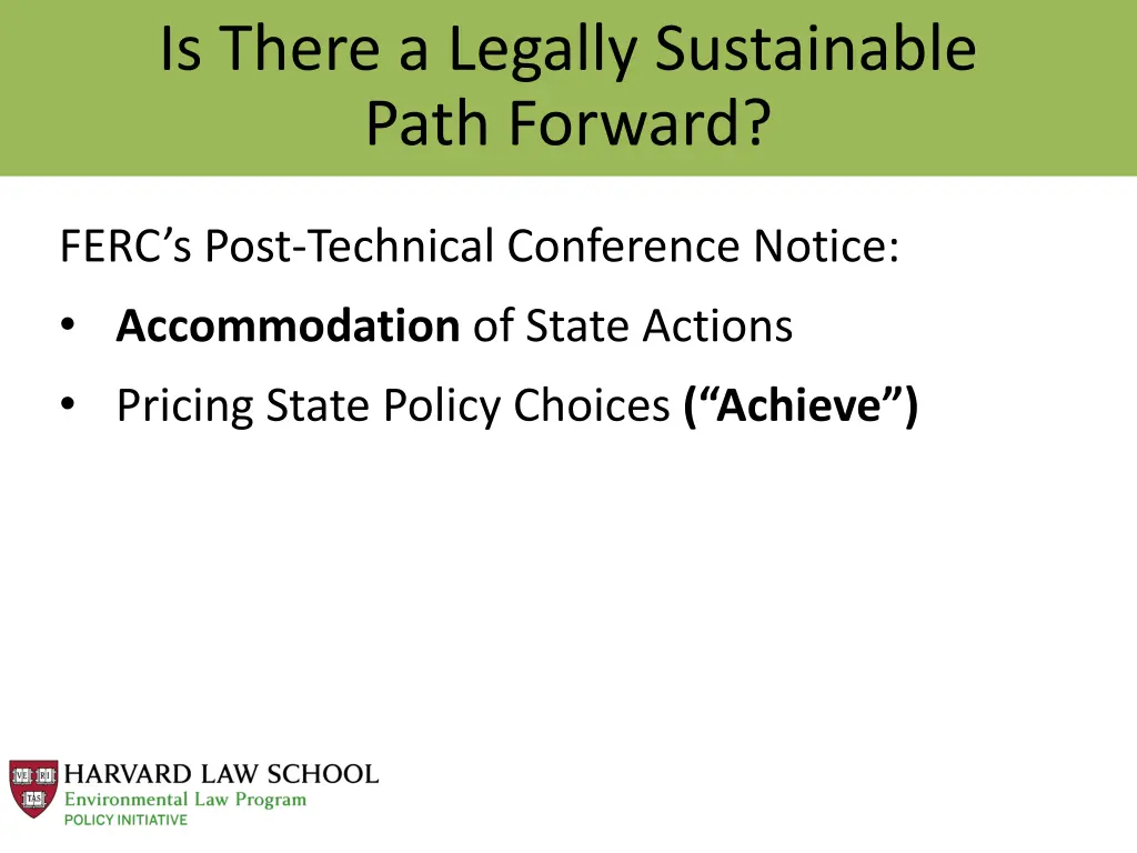 is there a legally sustainable path forward