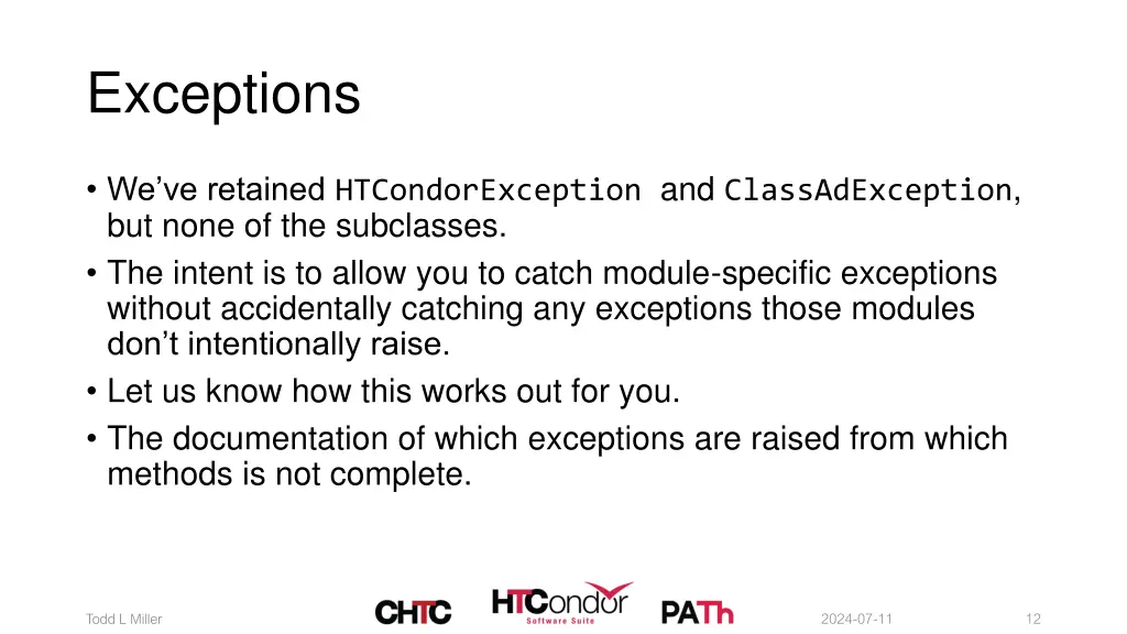 exceptions