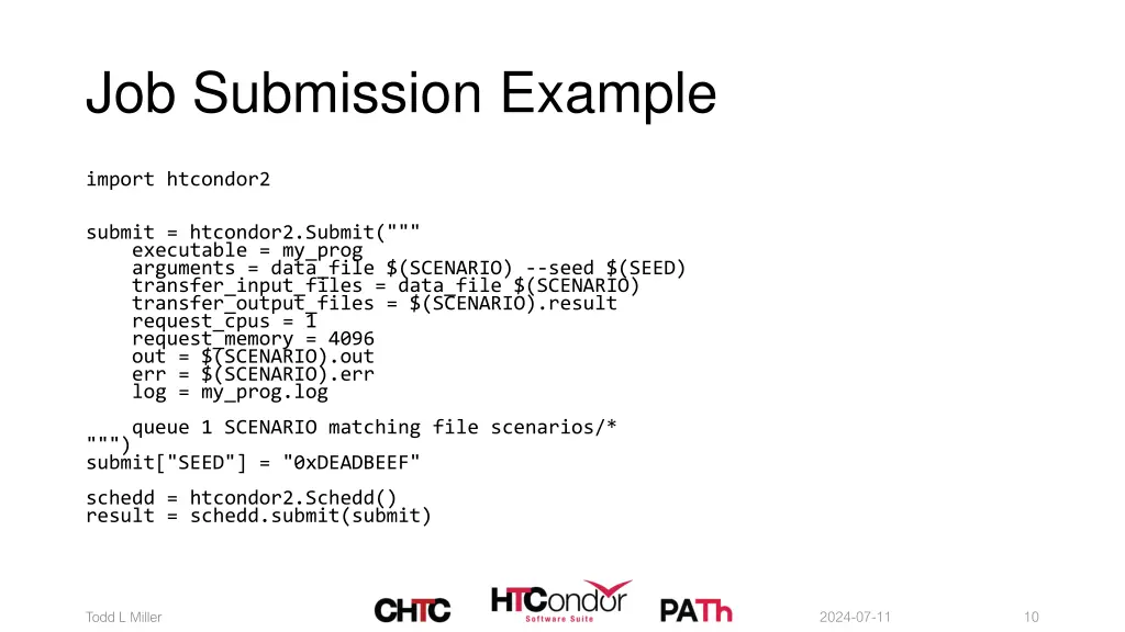 job submission example