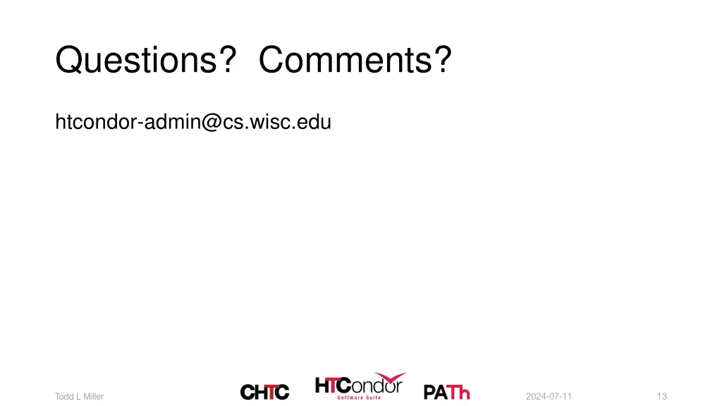 questions comments