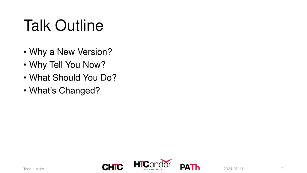 talk outline