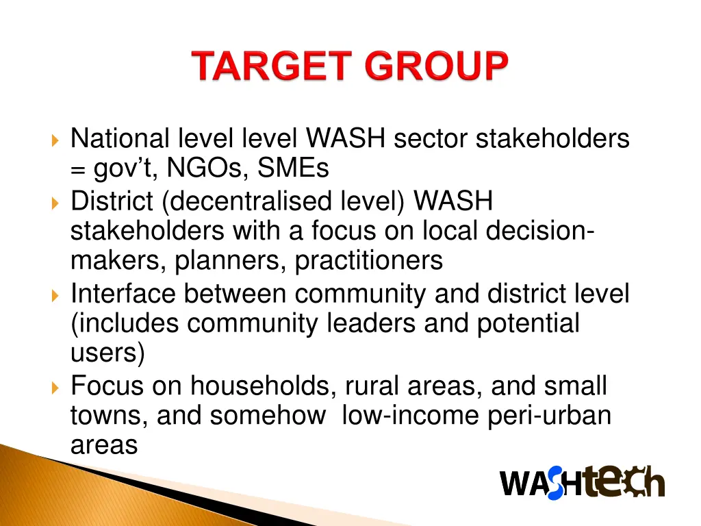 national level level wash sector stakeholders