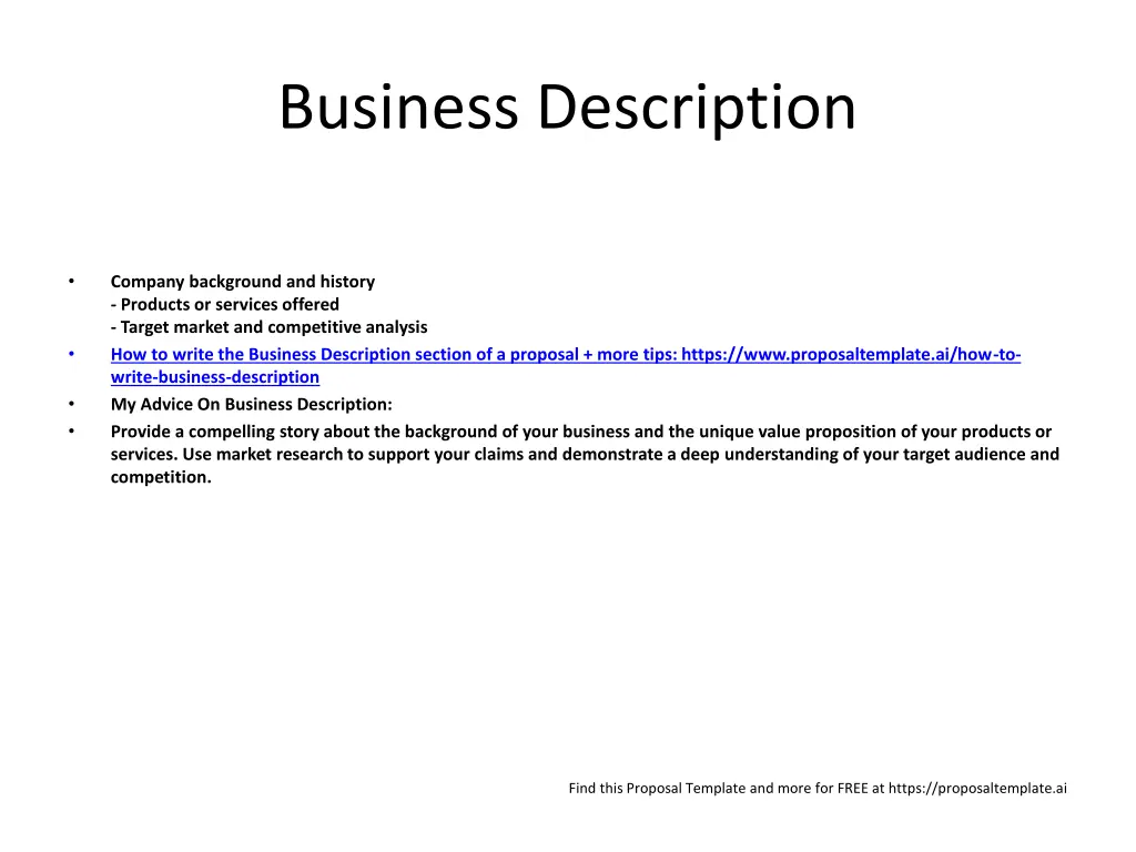 business description