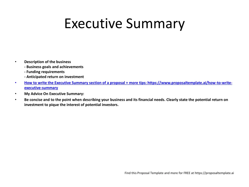 executive summary