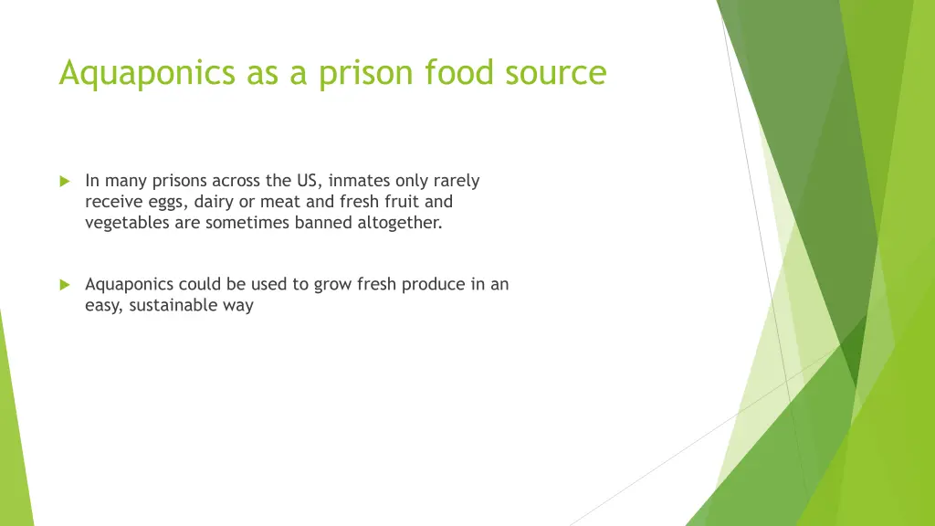 aquaponics as a prison food source