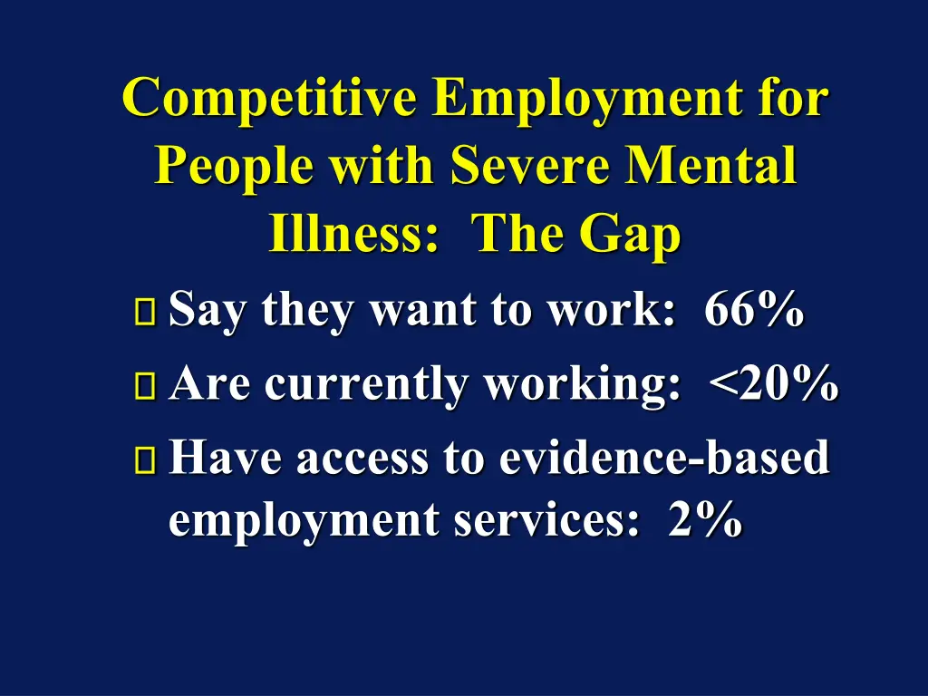 competitive employment for people with severe