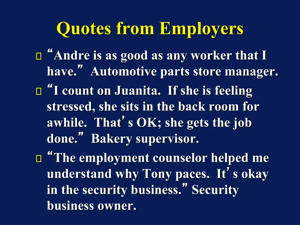 quotes from employers