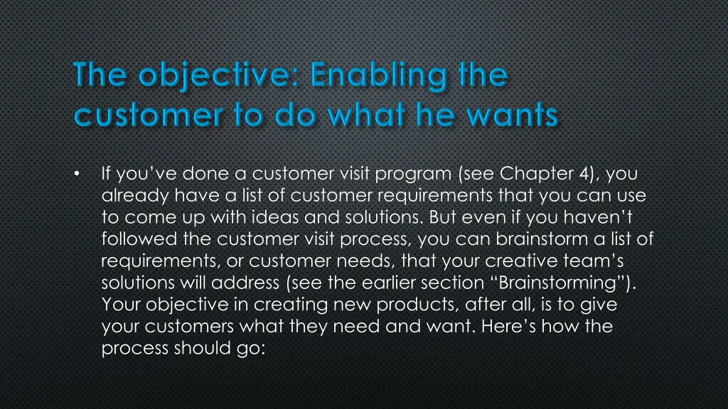 if you ve done a customer visit program