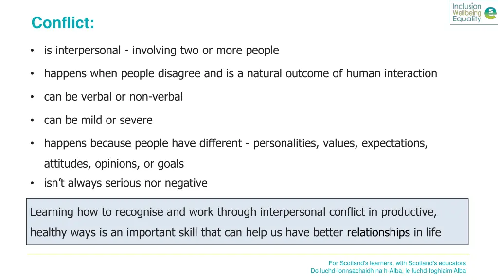 conflict
