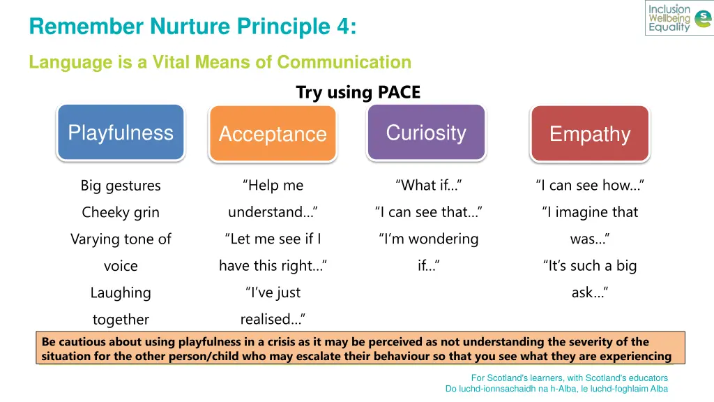 remember nurture principle 4