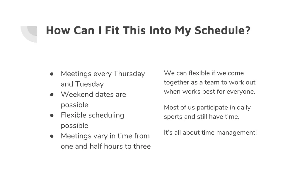 how can i fit this into my schedule
