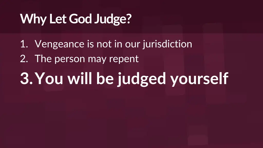 why let god judge 2