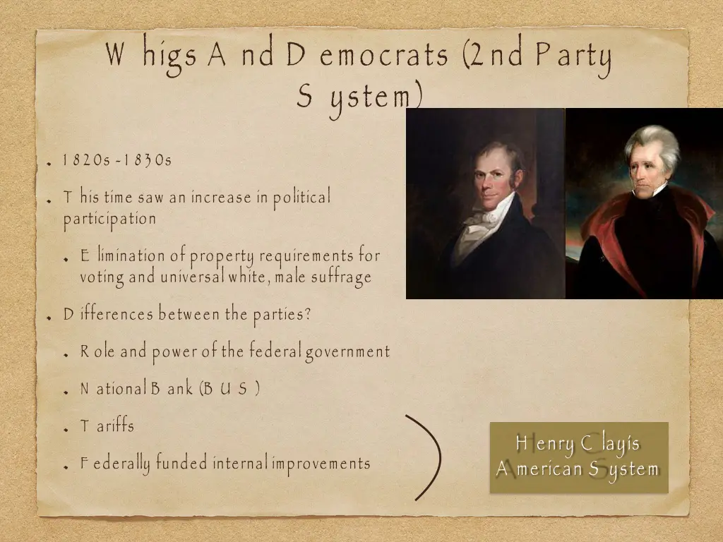 w higs a nd d emocrats 2 nd p arty s ystem