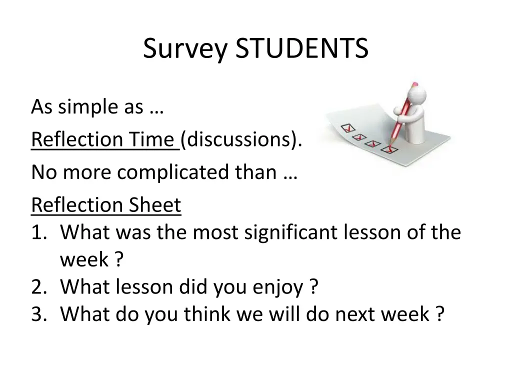 survey students