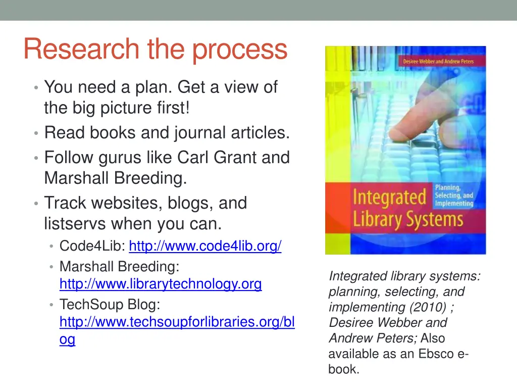 research the process