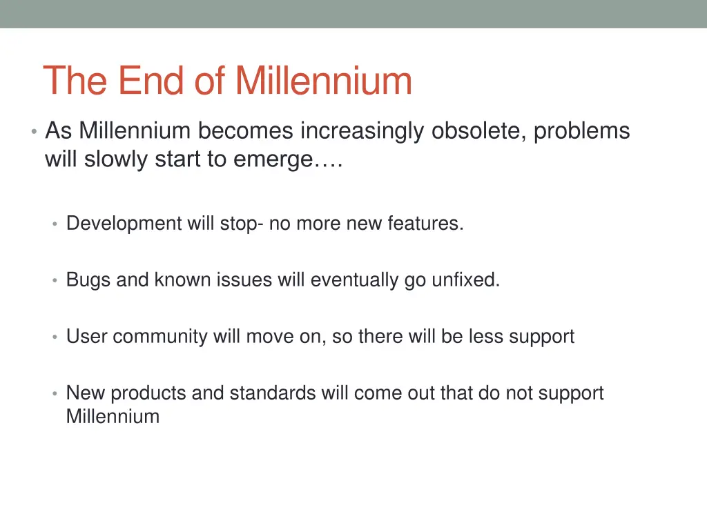 the end of millennium 1