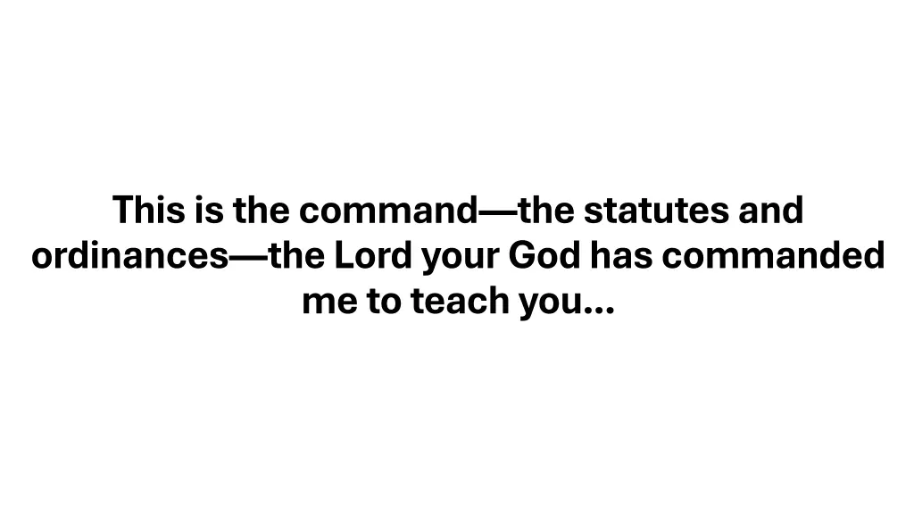 this is the command the statutes and ordinances 1