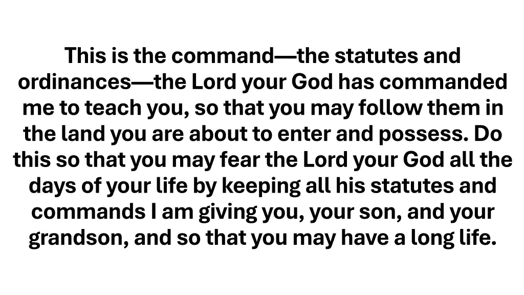 this is the command the statutes and ordinances