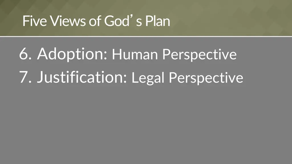 five views of god s plan