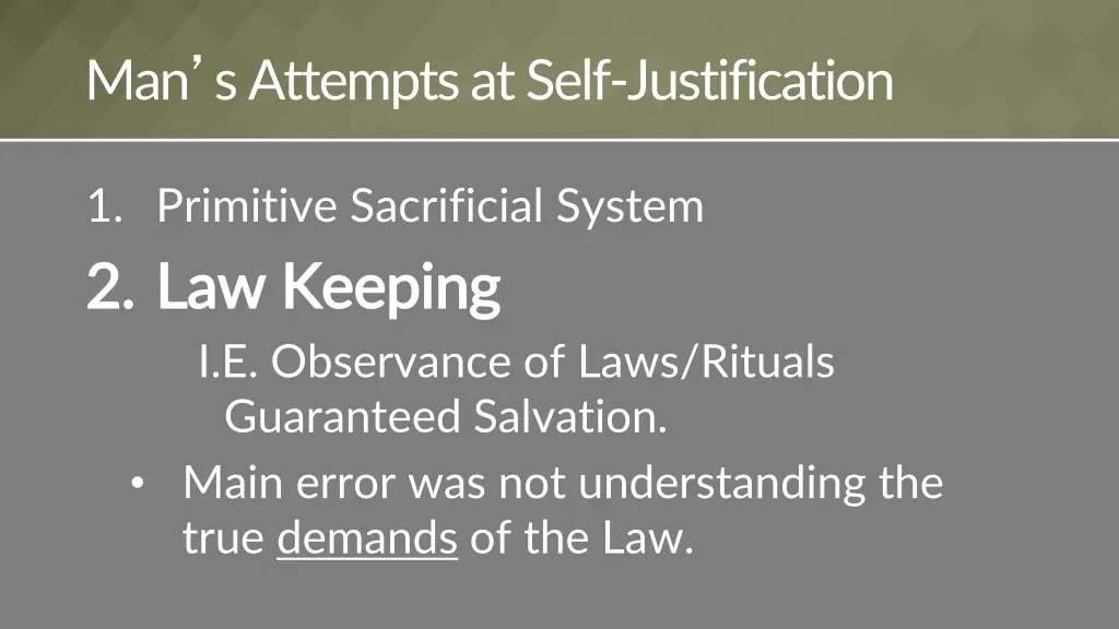 man s attempts at self justification 1