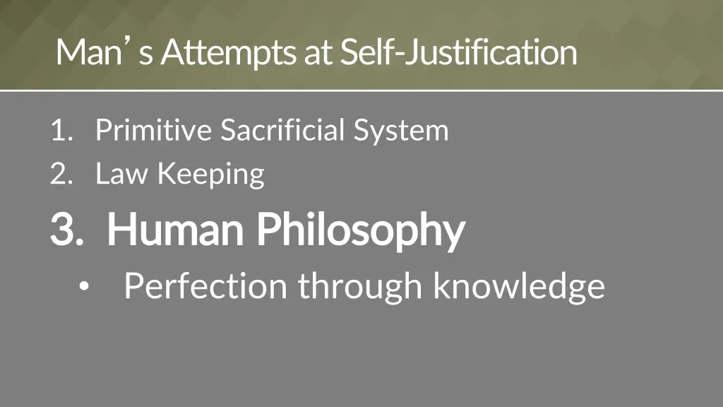 man s attempts at self justification 2