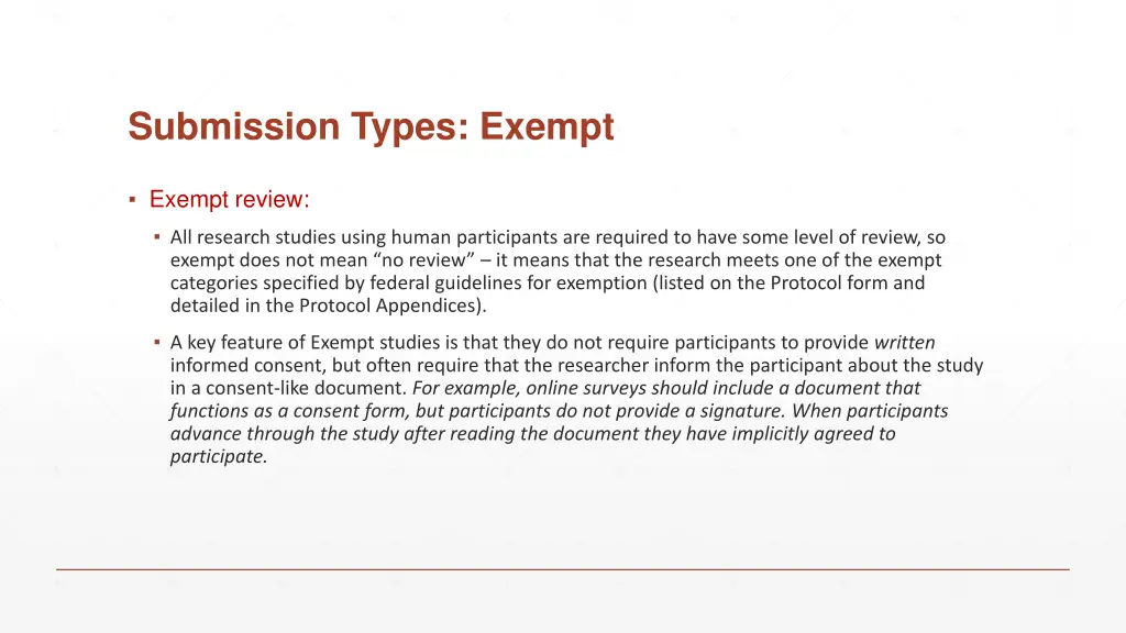 submission types exempt