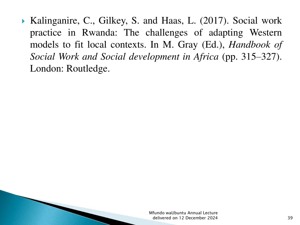 kalinganire c gilkey s and haas l 2017 social